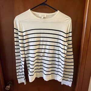 Banana Republic Black and White Striped Sweater